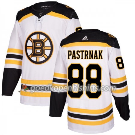 Boston Bruins David Pastrnak 88 Adidas 2017-2018 Wit Authentic Shirt - Mannen